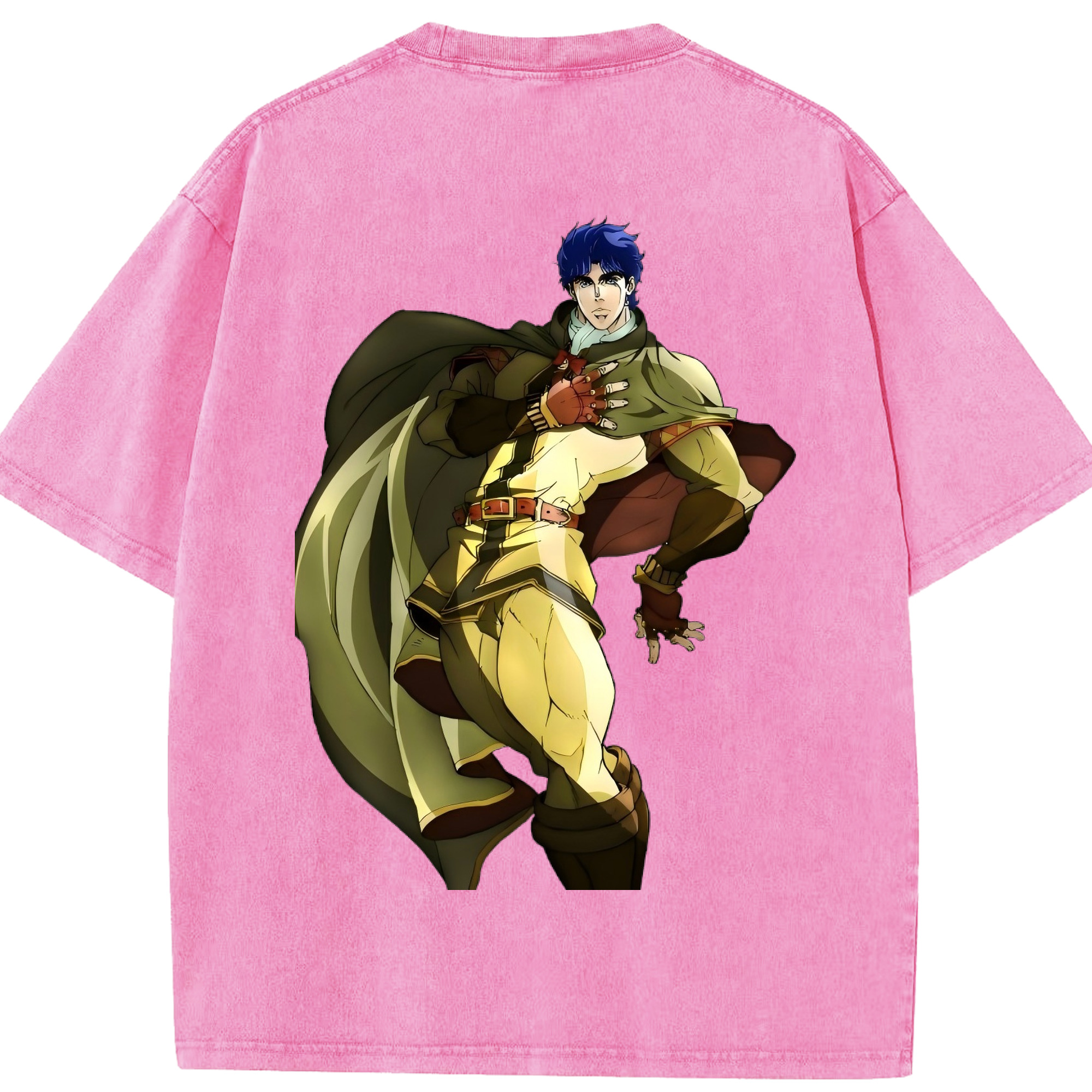 （画像用） ジョジョの奇妙な冒険 /ジョナサン?ジョースター JoJo's Bizarre Adventure Jonathan Joestar 綿100% ヴィンテージ風 半袖Tシャツ（背面プリント）